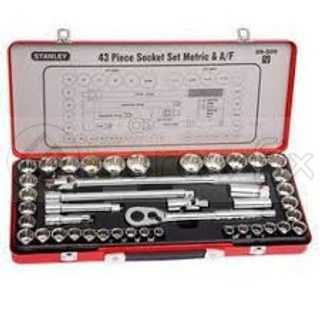 Stanley 43PCS  1/2 SQ. DR. 12PT SOCKET SET MET/IMP